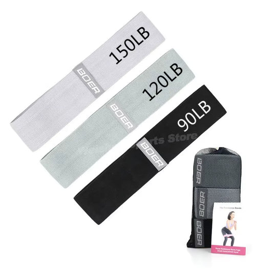 3Pcs/Lot Resistance Bands Stretch Bands Hip Circle Expander Non-Slip Squat Workout Yoga Pilates Fitness Squat Resistance Belt